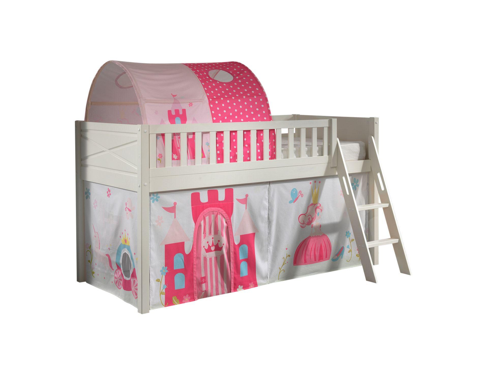 wohnli-moebel-suche-800001042877 Wohnli Möbelsuche - KINDERBETT Karyl 208x114x135 Massivholz Weiß Textilset Princess 2