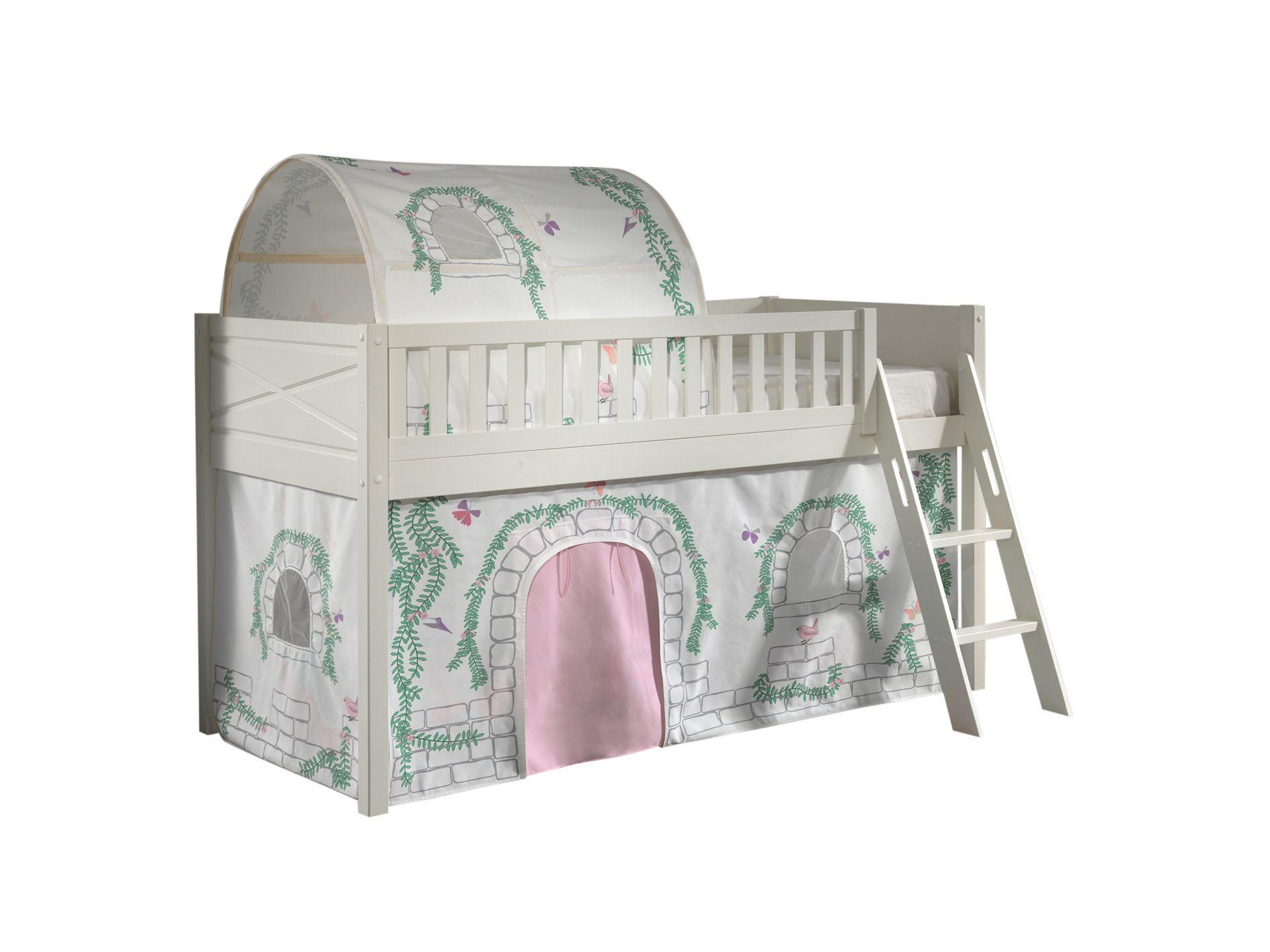 wohnli-moebel-suche-800001042879 Wohnli Möbelsuche - KINDERBETT Karyl 208x114x135 Massivholz Weiß Textilset Birdy 2