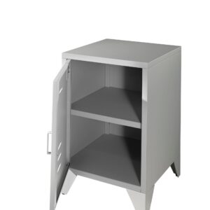 NACHTKOMMODE Kay 40x40x60 Industrial Design aus Metall Grau Metall 58aufmkessel Möbel > Kommoden & Schubladenschränke > Nachttische Grau
