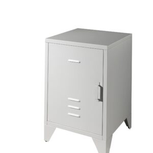 Wohnli Möbelsuche - NACHTKOMMODE Kay 40x40x60 Industrial Design aus Metall Grau