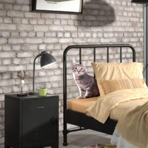 NACHTKOMMODE Kay 40x40x60 Industrial Design aus Metall Schwarz Metall 58aufmkessel Möbel > Kommoden & Schubladenschränke > Nachttische Schwarz