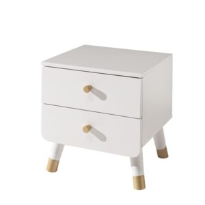 Wohnli Möbelsuche - NACHTKOMMODE Kamillah 43x40x45 MDF Satin Weiß