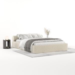 wohnli-moebel-suche-800001045965-1 POLSTERBETT Solvo mit Stauraum 180/200 cm Hellbeige im Blur Stoff Textil AltaBeds Möbel > Betten > Polsterbetten Beige