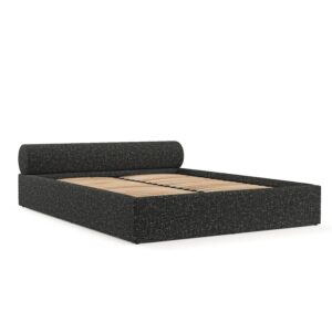 wohnli-moebel-suche-800001045970 Wohnli Möbelsuche - POLSTERBETT Solvo mit Stauraum 180/200 cm Schwarz im Blur Stoff