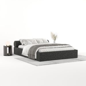 wohnli-moebel-suche-800001045972-1 POLSTERBETT Solvo mit Stauraum 140/200 cm Schwarz im Blur Stoff Textil AltaBeds Möbel > Betten > Polsterbetten Schwarz
