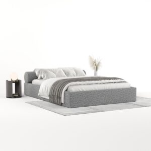 POLSTERBETT Solvo mit Stauraum 180/200 cm Hellgrau im Blur Stoff Textil AltaBeds Möbel > Betten > Polsterbetten Grau