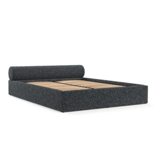 wohnli-moebel-suche-800001045974 Wohnli Möbelsuche - POLSTERBETT Solvo mit Stauraum 200/200 cm Grau im Blur Stoff