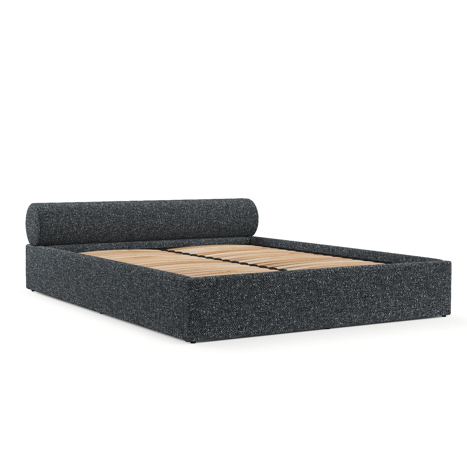 wohnli-moebel-suche-800001045981 Wohnli Möbelsuche - POLSTERBETT Solvo mit Stauraum 140/200 cm Grau im Blur Stoff