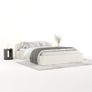wohnli-moebel-suche-800001045982-1 POLSTERBETT Solvo mit Stauraum 180/200 cm Creme im Blur Stoff Textil AltaBeds Möbel > Betten > Polsterbetten Weiß