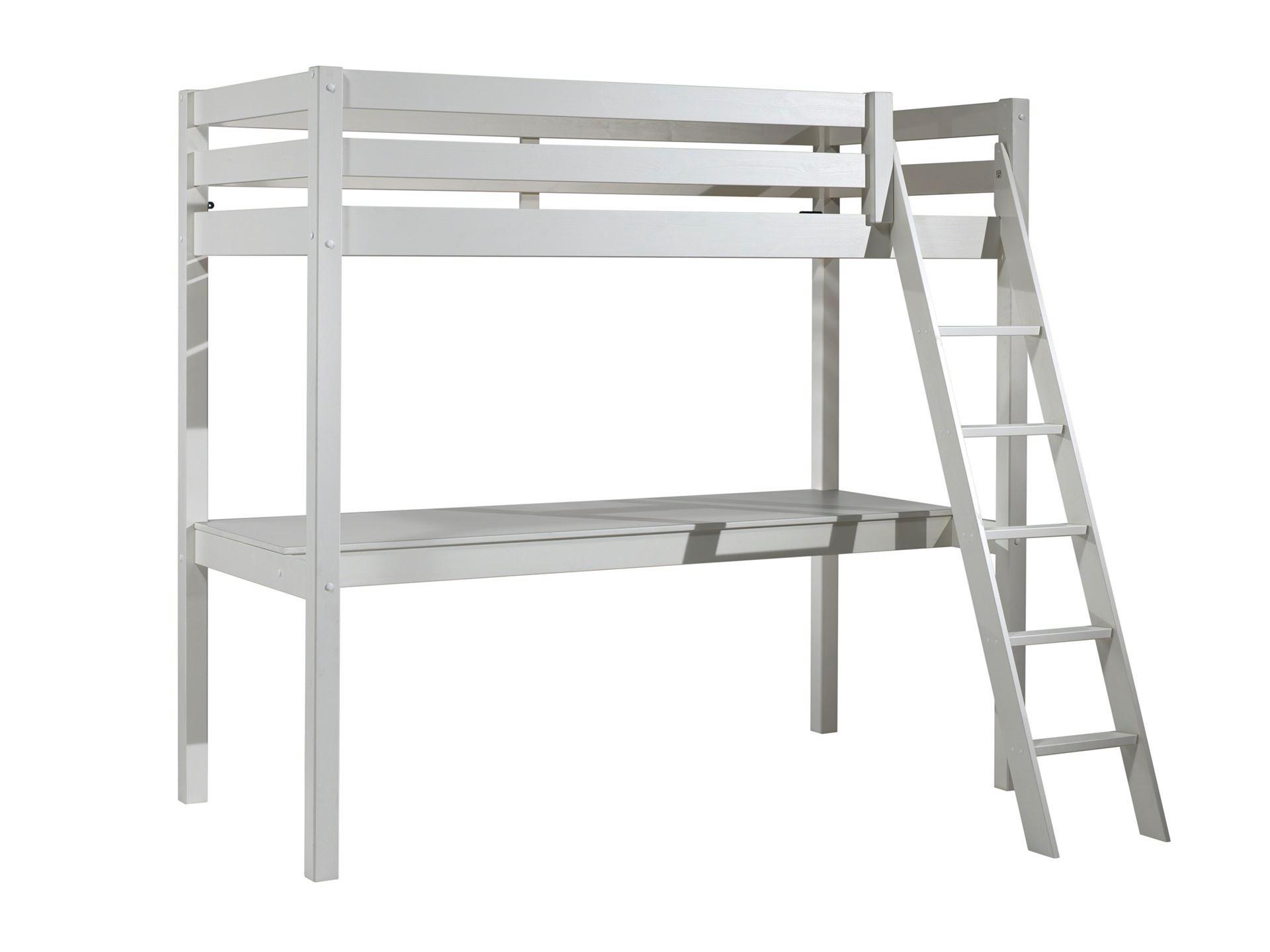 Wohnli Möbelsuche - HOCHBETT Karolina 209x190x165 aus Massivholz in Weiß