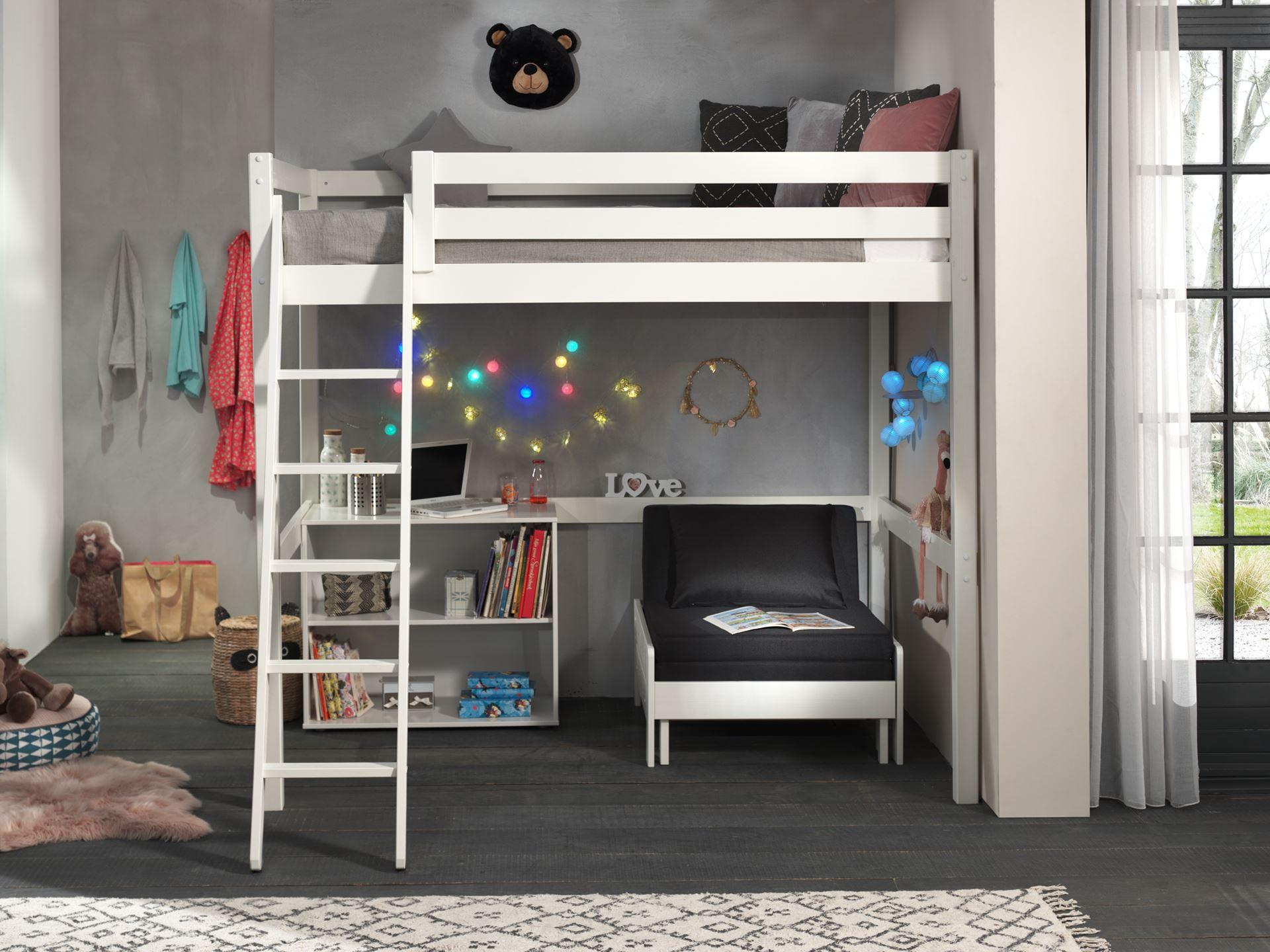 HOCHBETT Karolina 209x190x215 aus Massivholz+MDF in Weiß Holz 58aufmkessel Möbel > Betten > Hoch- und Etagenbetten > Hochbetten Weiß