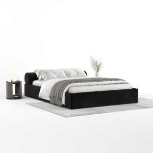 wohnli-moebel-suche-800001047898-1 POLSTERBETT Solvo mit Stauraum 200/200 cm Schwarz im Kronos Stoff Textil AltaBeds Möbel > Betten > Polsterbetten Schwarz