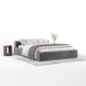 wohnli-moebel-suche-800001047915-1 POLSTERBETT Solvo mit Stauraum 200/200 cm Stahl im Kronos Stoff Textil AltaBeds Möbel > Betten > Polsterbetten Grau