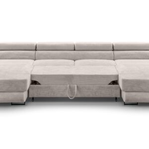 wohnli-moebel-suche-800001048224-1 WOHNLANDSCHAFT Arborio Weiß 352/202/90 cm mit Schlaffunktion Textil AX Living Möbel > Sofas & Couches > Wohnlandschaften > Wohnlandschaften U-Form Weiß