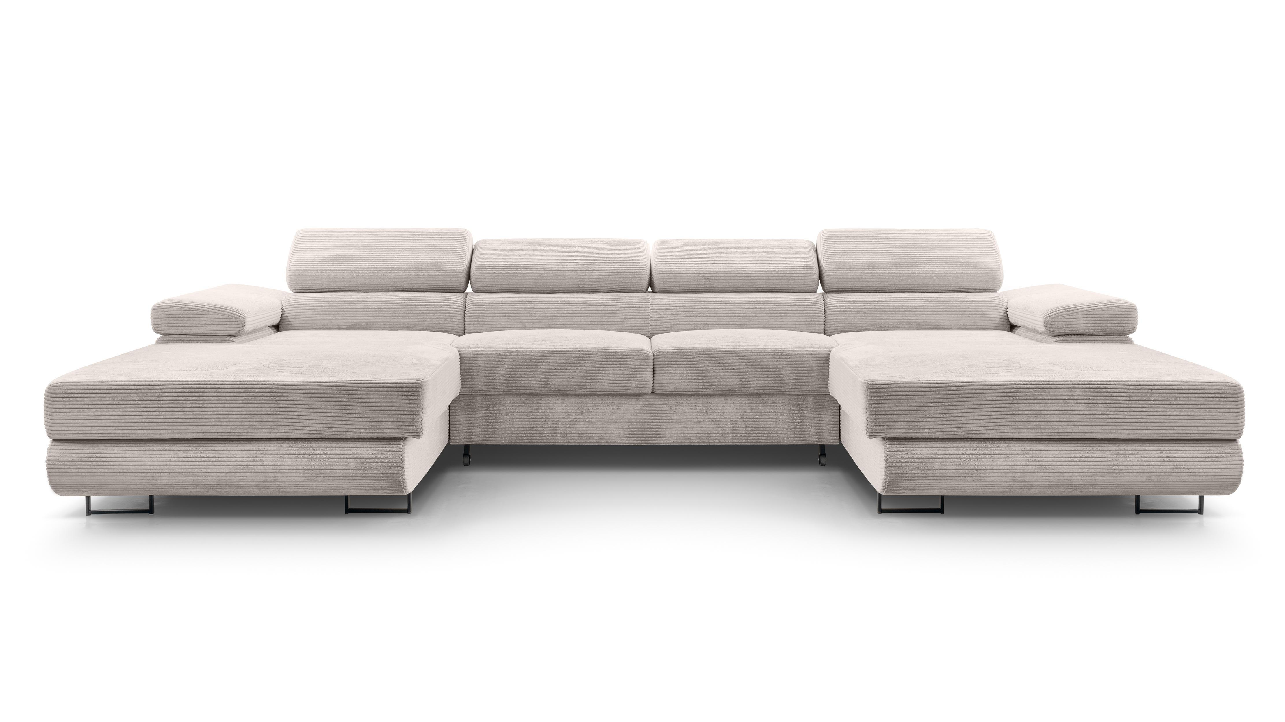 wohnli-moebel-suche-800001048224 Wohnli Möbelsuche - WOHNLANDSCHAFT Arborio Weiß 352/202/90 cm mit Schlaffunktion