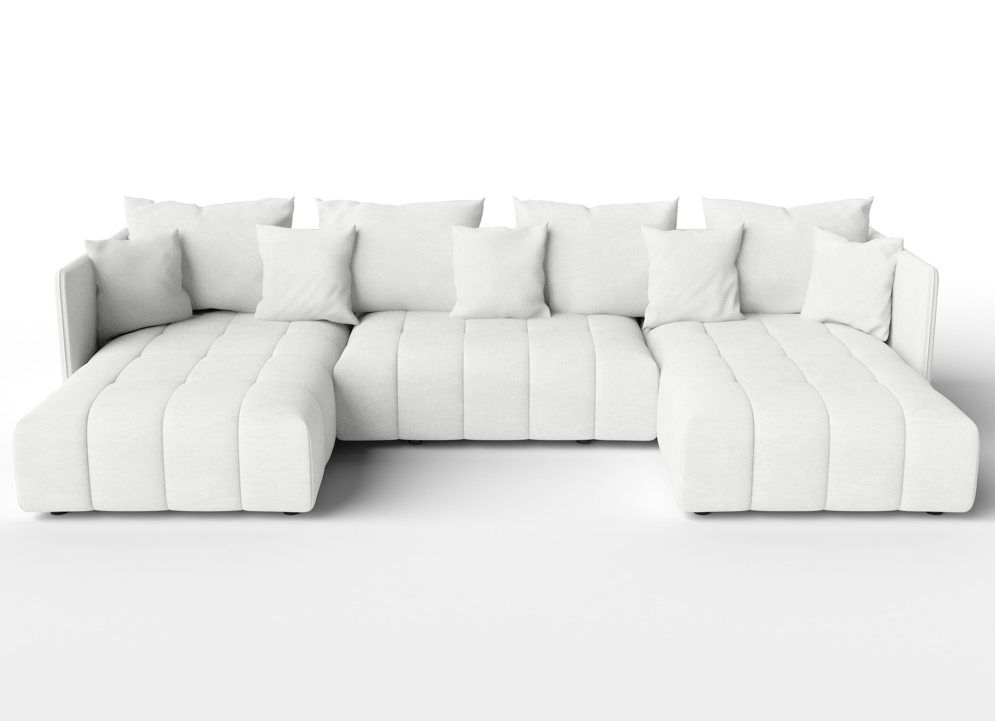 wohnli-moebel-suche-800001048262 Wohnli Möbelsuche - WOHNLANDSCHAFT Veliro U Weiß 353/180/83 cm mit Schlaffunktion und Bettkasten