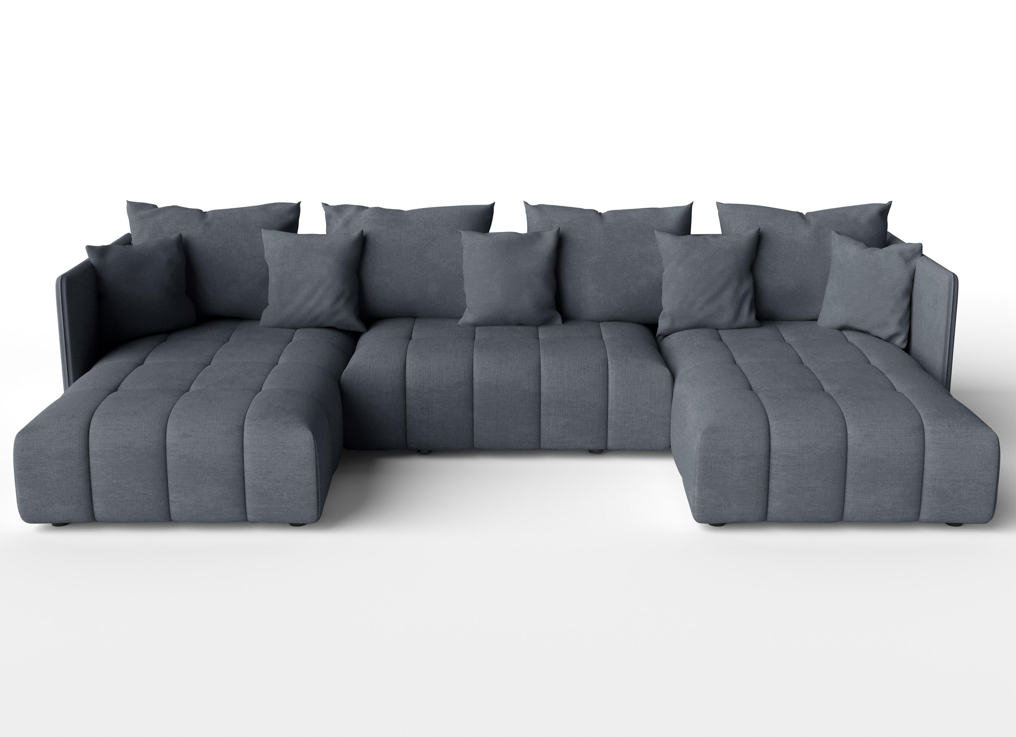 wohnli-moebel-suche-800001048279 Wohnli Möbelsuche - WOHNLANDSCHAFT Veliro U Grau 353/180/83 cm mit Schlaffunktion und Bettkasten