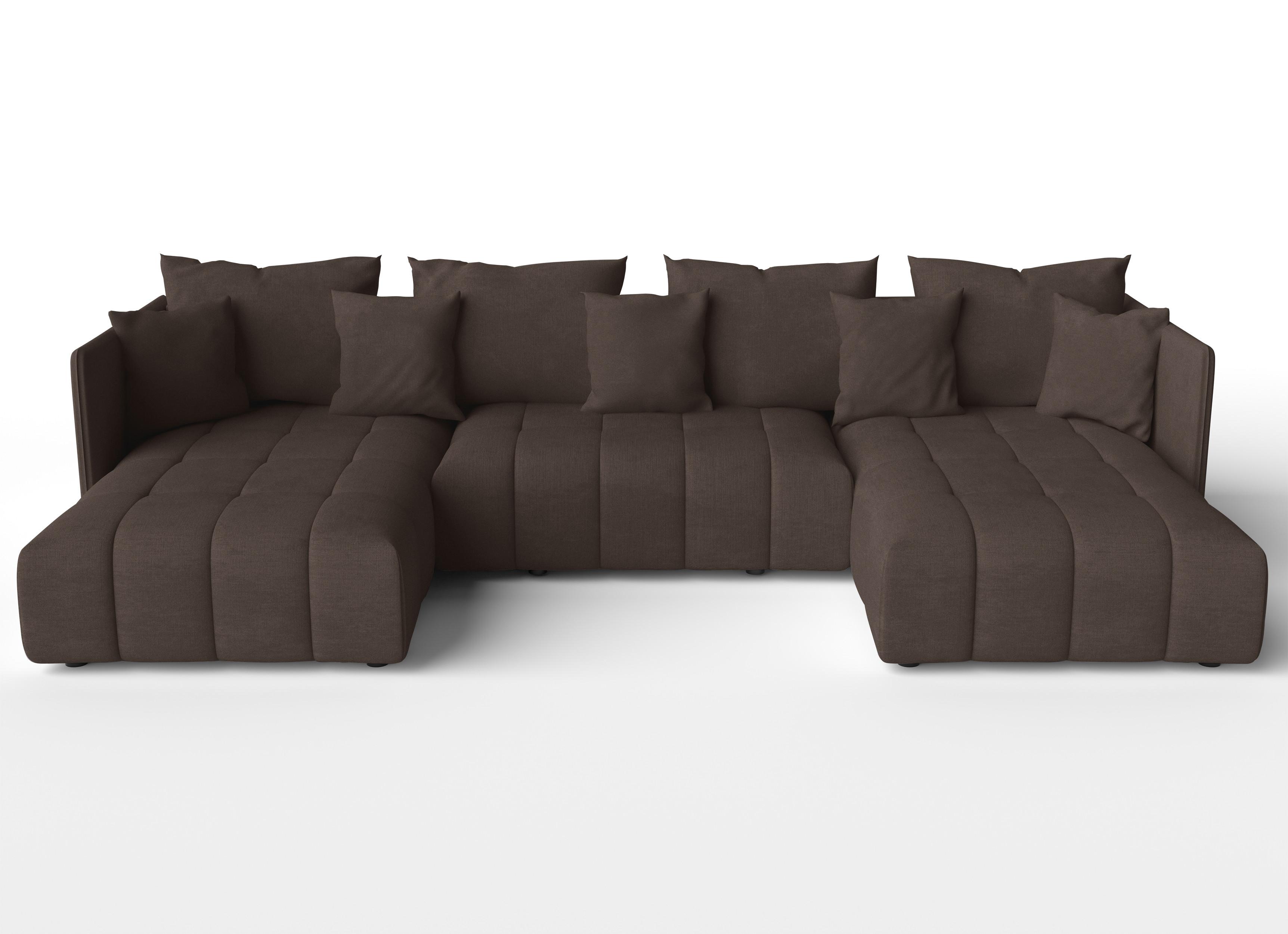 wohnli-moebel-suche-800001048288 Wohnli Möbelsuche - WOHNLANDSCHAFT Veliro U Braun 353/180/83 cm mit Schlaffunktion und Bettkasten