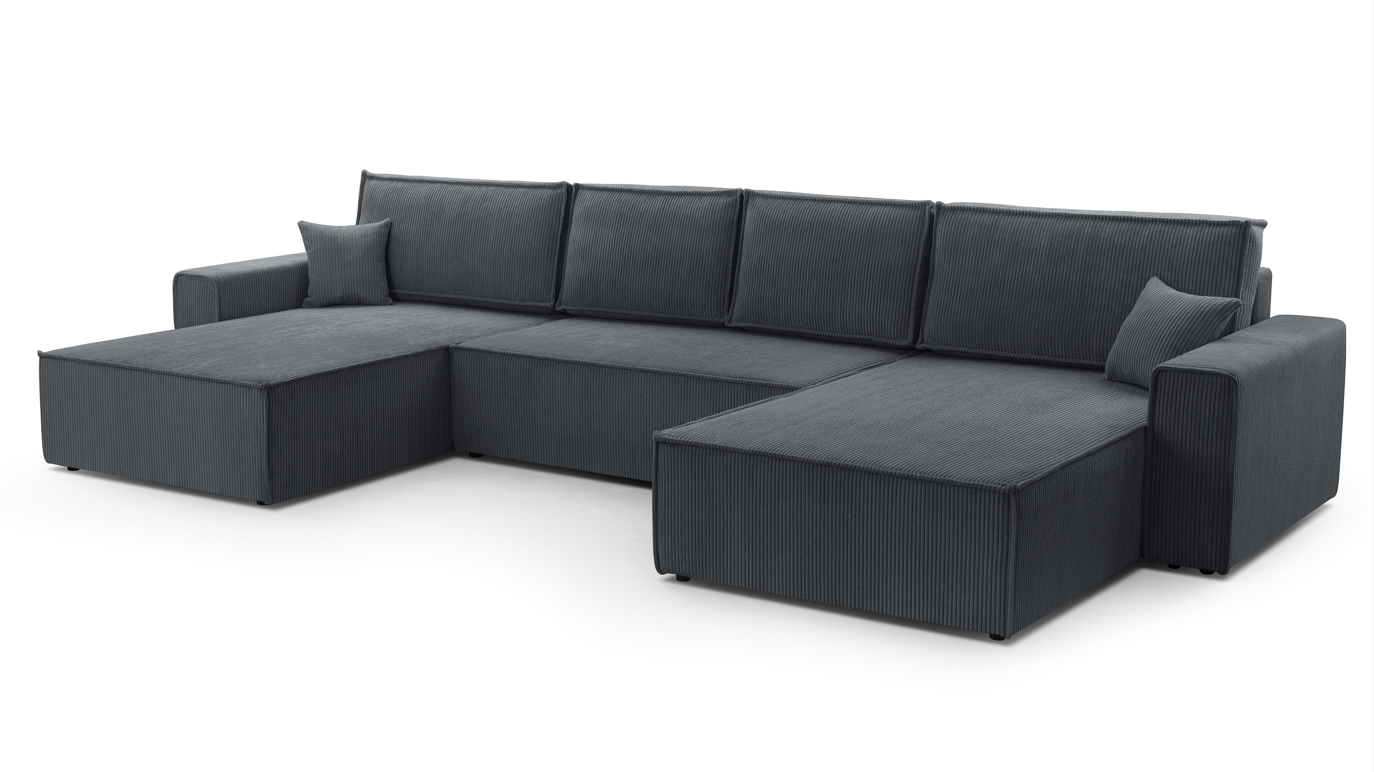 wohnli-moebel-suche-800001048340 Wohnli Möbelsuche - WOHNLANDSCHAFT Cedria Grau 389/145/85 cm mit Schlaffunktion