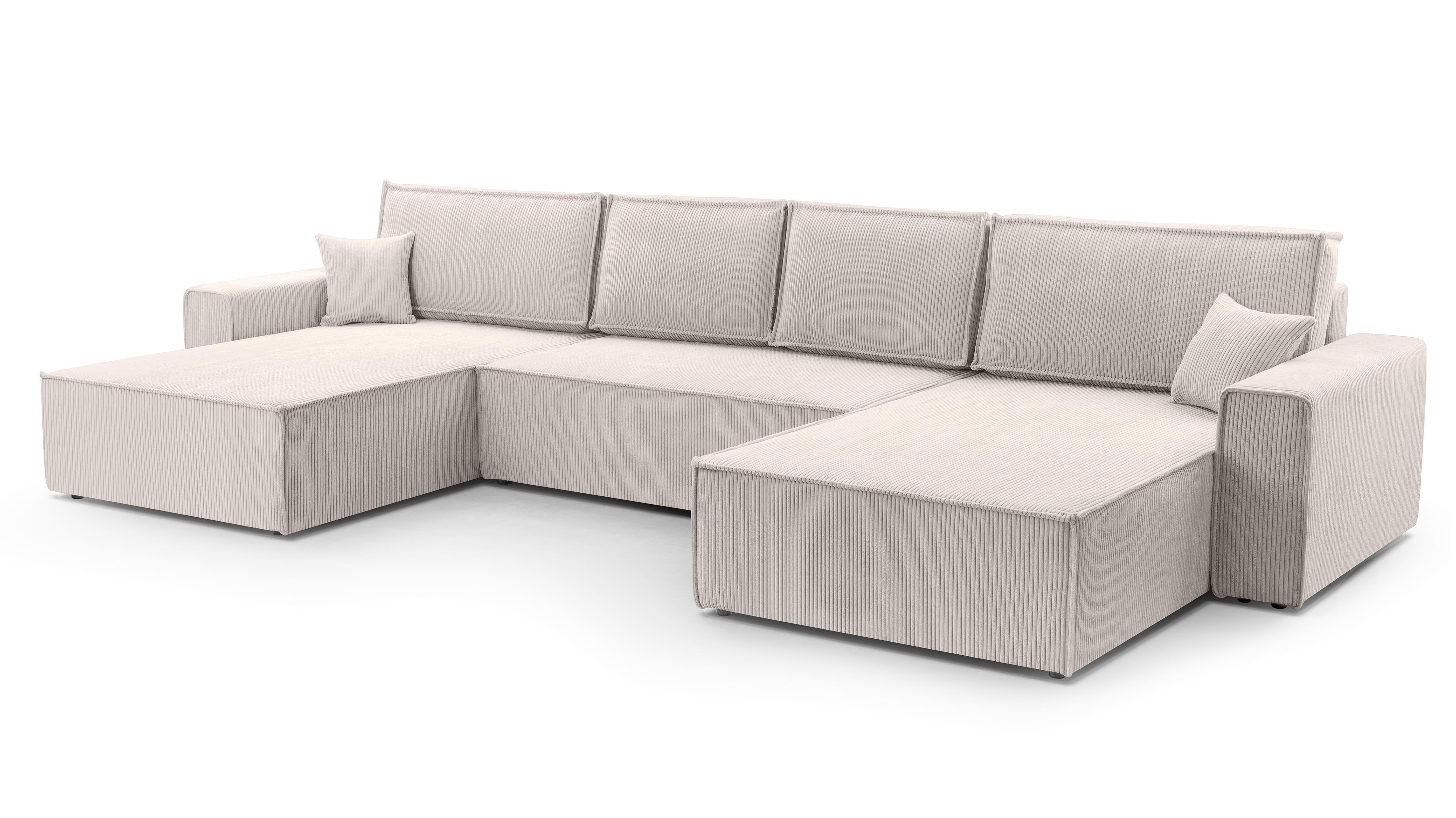 wohnli-moebel-suche-800001048363 Wohnli Möbelsuche - WOHNLANDSCHAFT Cedria Weiß 389/145/85 cm mit Schlaffunktion