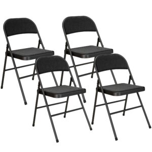 wohnli-moebel-suche-800001048462 Wohnli Möbelsuche - KLAPPSTUHL 4er Set Polyester Stahl Schwarz