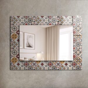 wohnli-moebel-suche-800001051597-1 SPIEGEL 80 x 60 cm Rechteckig mit Aufdruck Glas TULUP Spiegel > Wandspiegel Braun