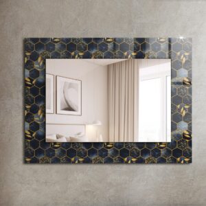 wohnli-moebel-suche-800001051631-1 SPIEGEL 80 x 60 cm Rechteckig mit Aufdruck Glas TULUP Spiegel > Wandspiegel Anthrazit