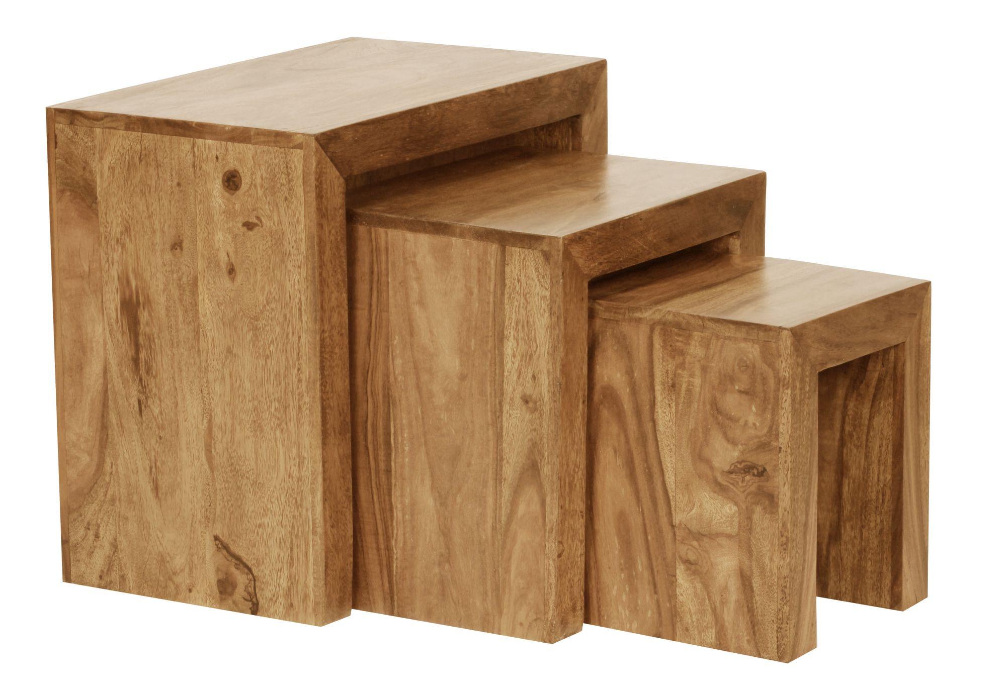 wohnli-moebel-suche-800001053866 Wohnli Möbelsuche - BEISTELLTISCH 3er Set Massivholz Platzsparend Handgefertigt