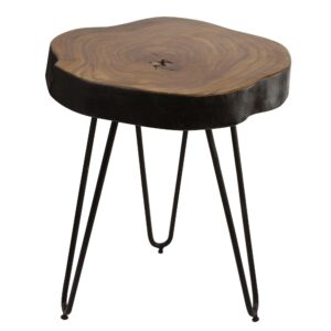 wohnli-moebel-suche-800001054017 Wohnli Möbelsuche - BEISTELLTISCH Massivholz Metallbeine Baumstammoptik BALU