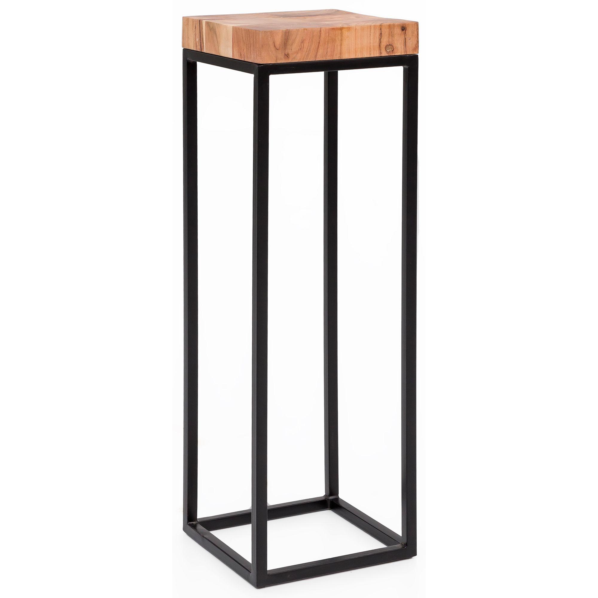 wohnli-moebel-suche-800001054106 Wohnli Möbelsuche - BEISTELLTISCH – Akazienholz Metall Natur 30x97x30 cm Industrial