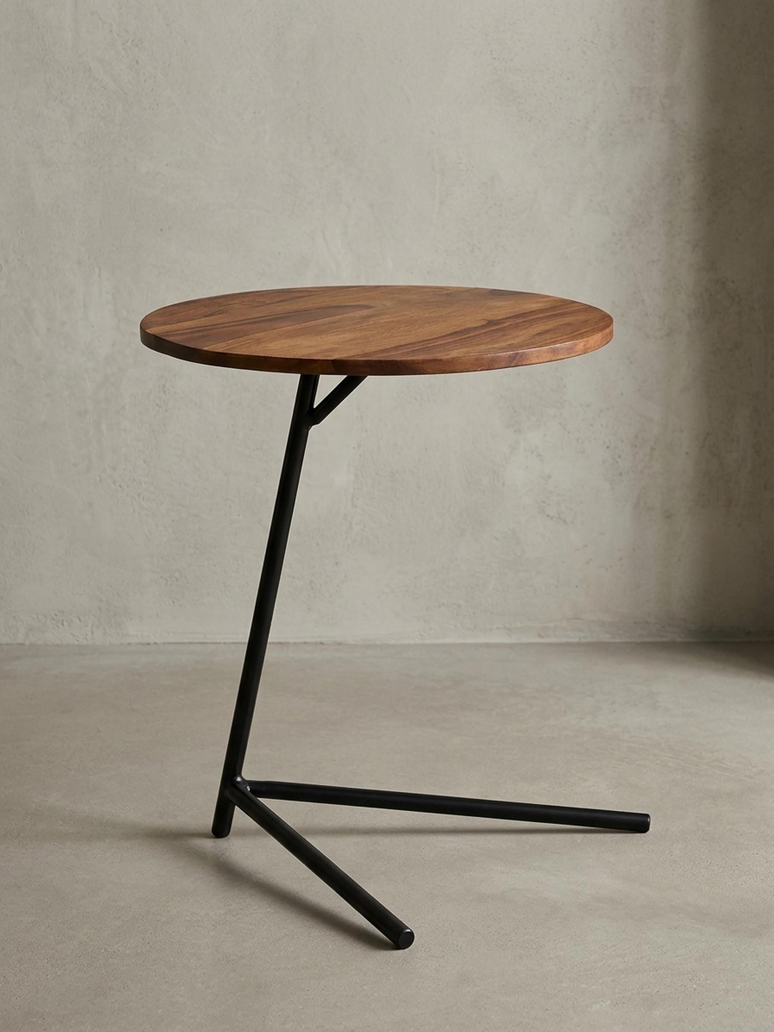 wohnli-moebel-suche-800001054109-1 BEISTELLTISCH – Massivholz Metall große Platte Industrial Holz KADIMA DESIGN Möbel > Tische > Beistelltische Braun