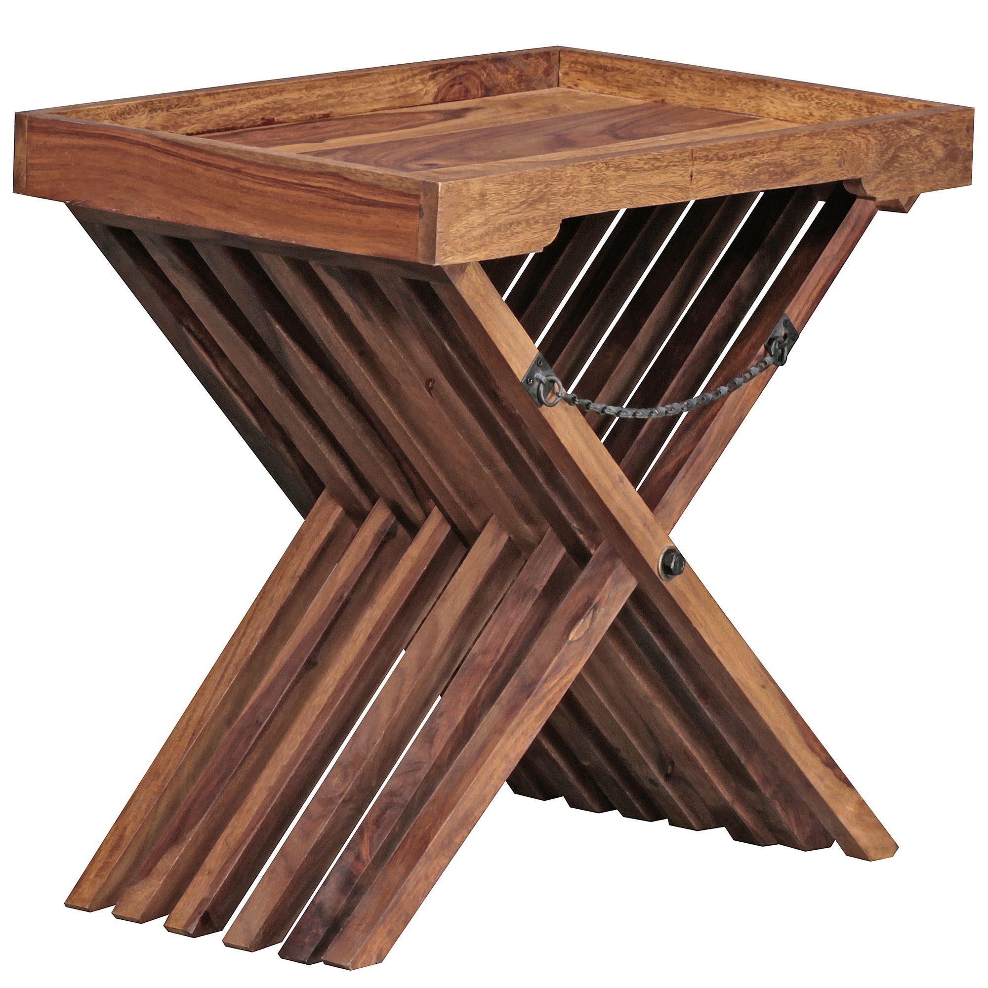 wohnli-moebel-suche-800001054165 Wohnli Möbelsuche - BEISTELLTISCH – Klappbar Massivholz 60x57 cm mit Tablett