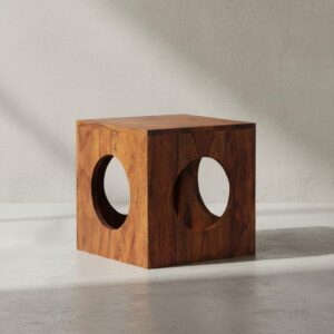 wohnli-moebel-suche-800001054176-1 BEISTELLTISCH – Massivholz quadratisch Cube Design mit Stauraum handgefertigt Holz KADIMA DESIGN Möbel > Tische > Beistelltische Braun