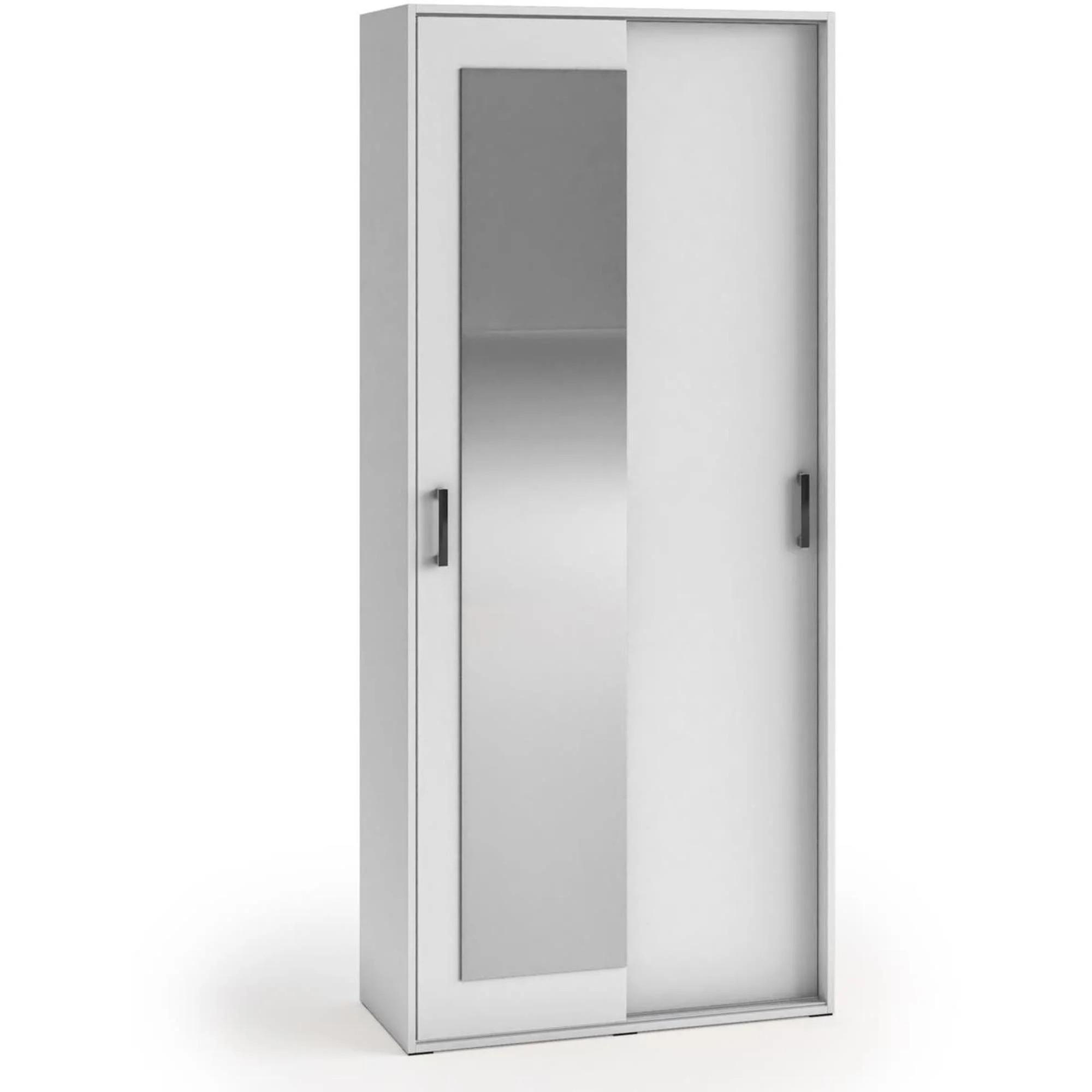 wohnli-moebel-suche-800001055175 Wohnli Möbelsuche - SCHWEBETÜRENSCHRANK Lano 90/205/40 cm 2-türig weiß
