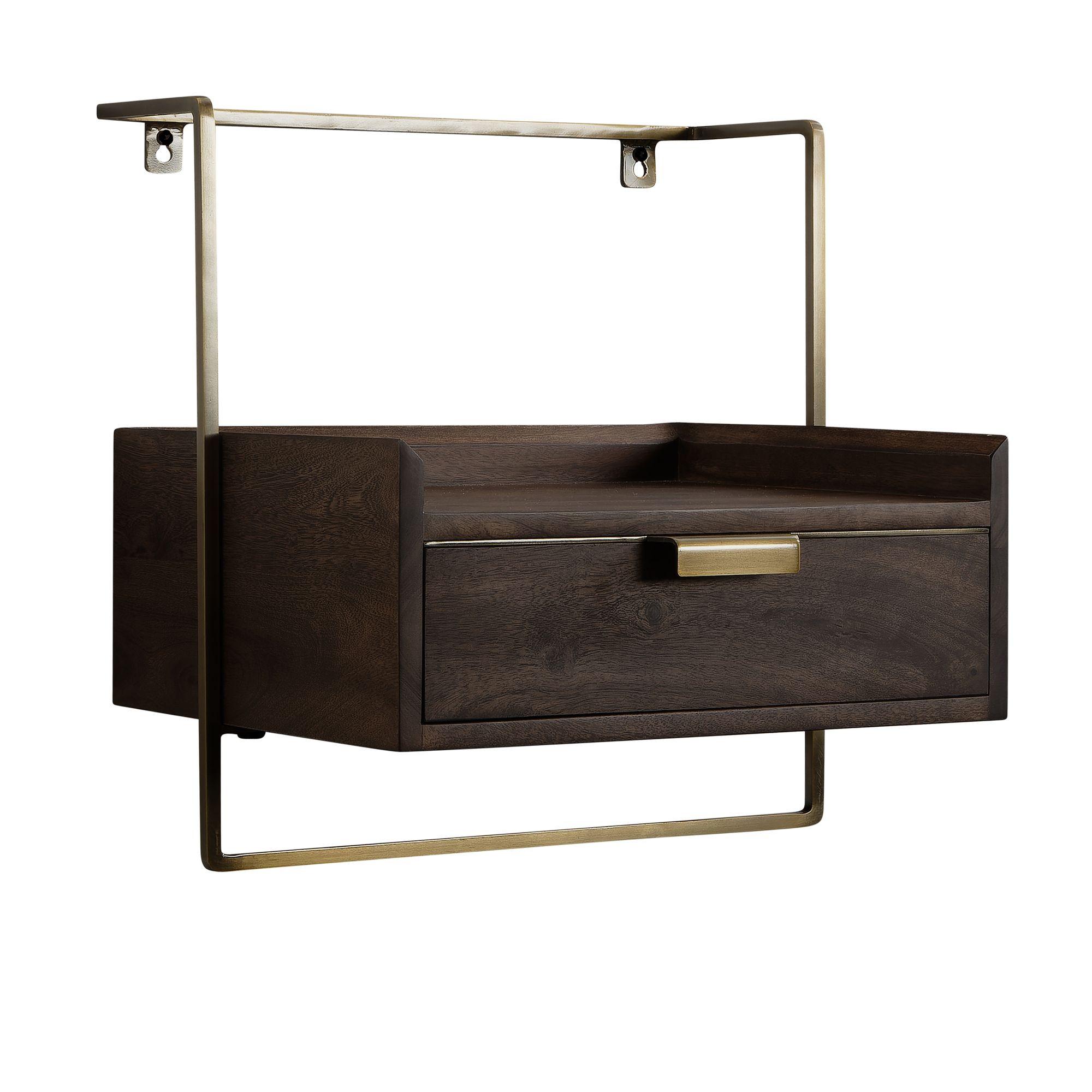 wohnli-moebel-suche-800001056162 Wohnli Möbelsuche - NACHTTISCH Mango Massivholz Wandmontage Schublade Boxspringbett