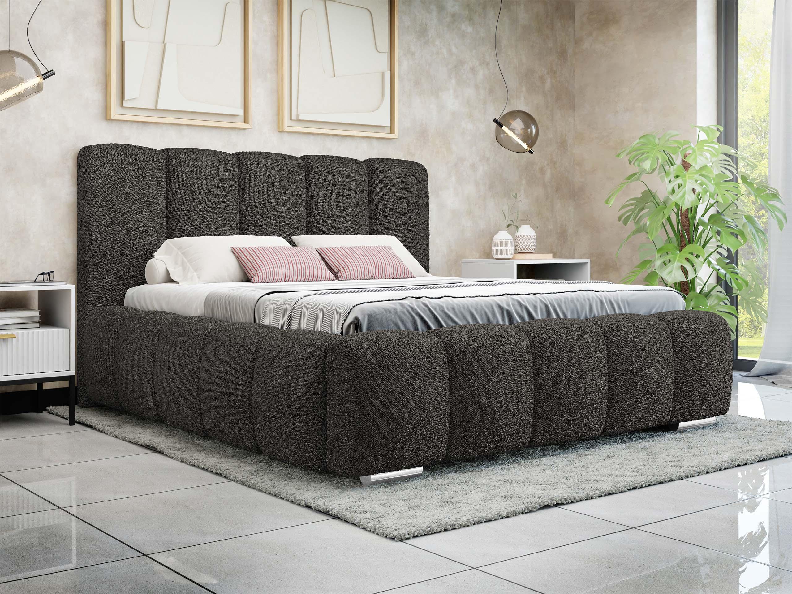 POLSTERBETT Wizko Boucle Textil MIRJAN24 Möbel > Betten > Polsterbetten Grau
