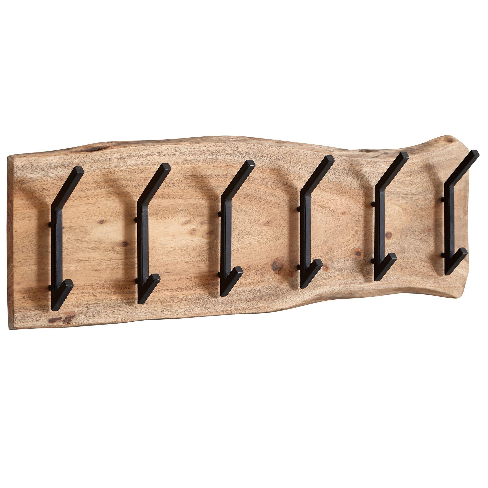 Wohnli Möbelsuche - WANDGARDEROBE Akazie Massivholz Metall Modern 100x29x12