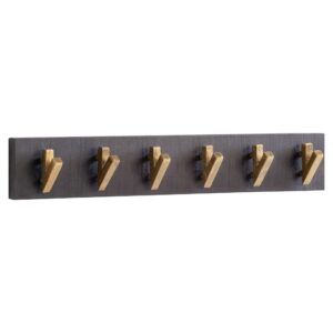 Wohnli Möbelsuche - WANDGARDEROBE Mango Massivholz Metall Modern 60x10x8 cm Schwarz Gold