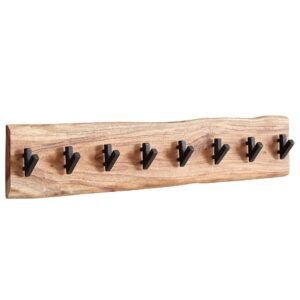 wohnli-moebel-suche-800001058091 Wohnli Möbelsuche - WANDGARDEROBE Massivholz Metall Modern mit Baumkante und 8 Haken