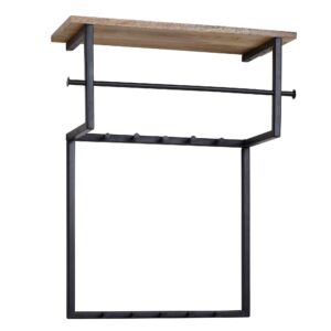 wohnli-moebel-suche-800001058108 Wohnli Möbelsuche - WANDGARDEROBE Mango Massivholz Metall Modern 60x76x26 cm mit Hakenleiste