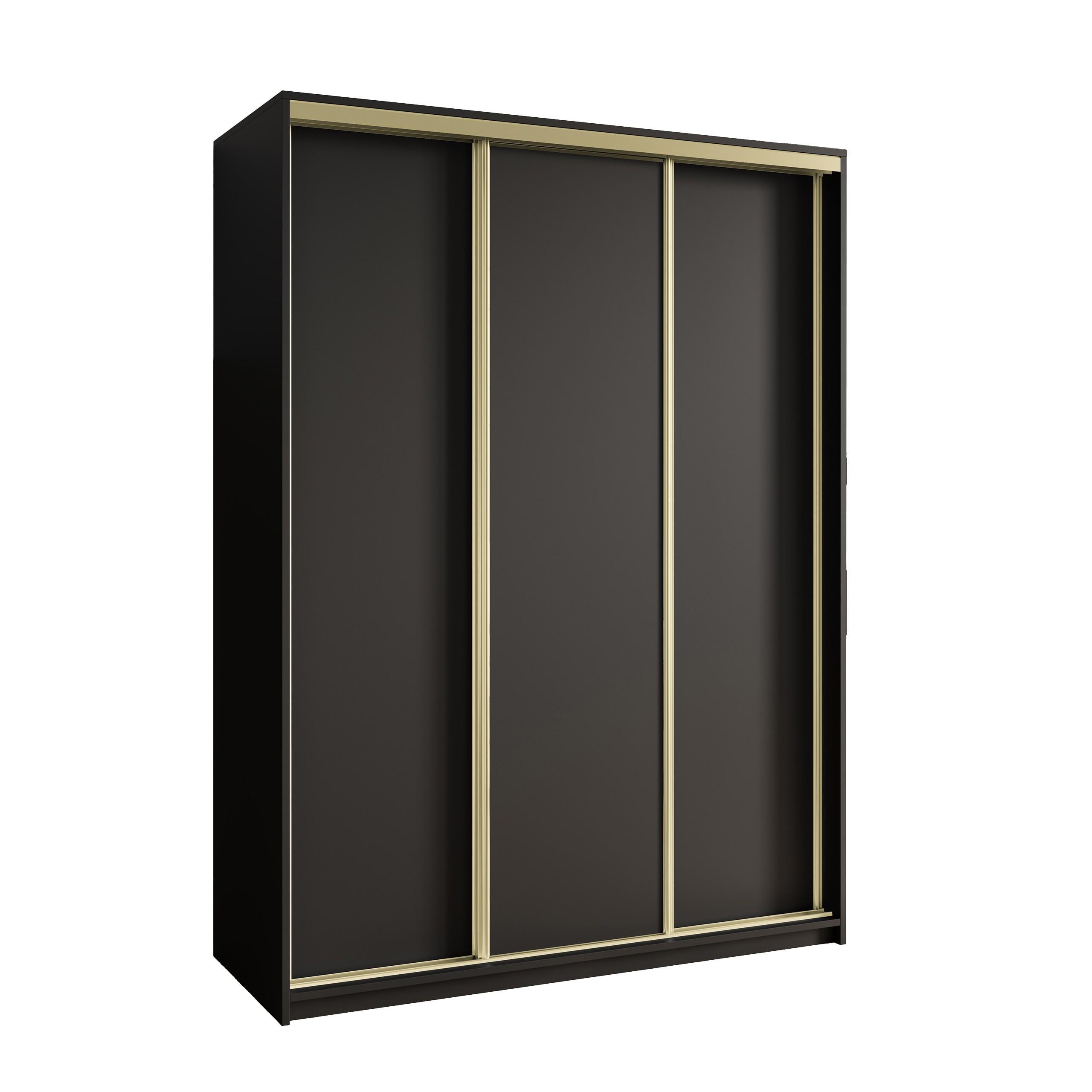 wohnli-moebel-suche-800001058456 Wohnli Möbelsuche - SCHWEBETÜRENSCHRANK NISSE 150/205/60 cm 3-türig Schwarz