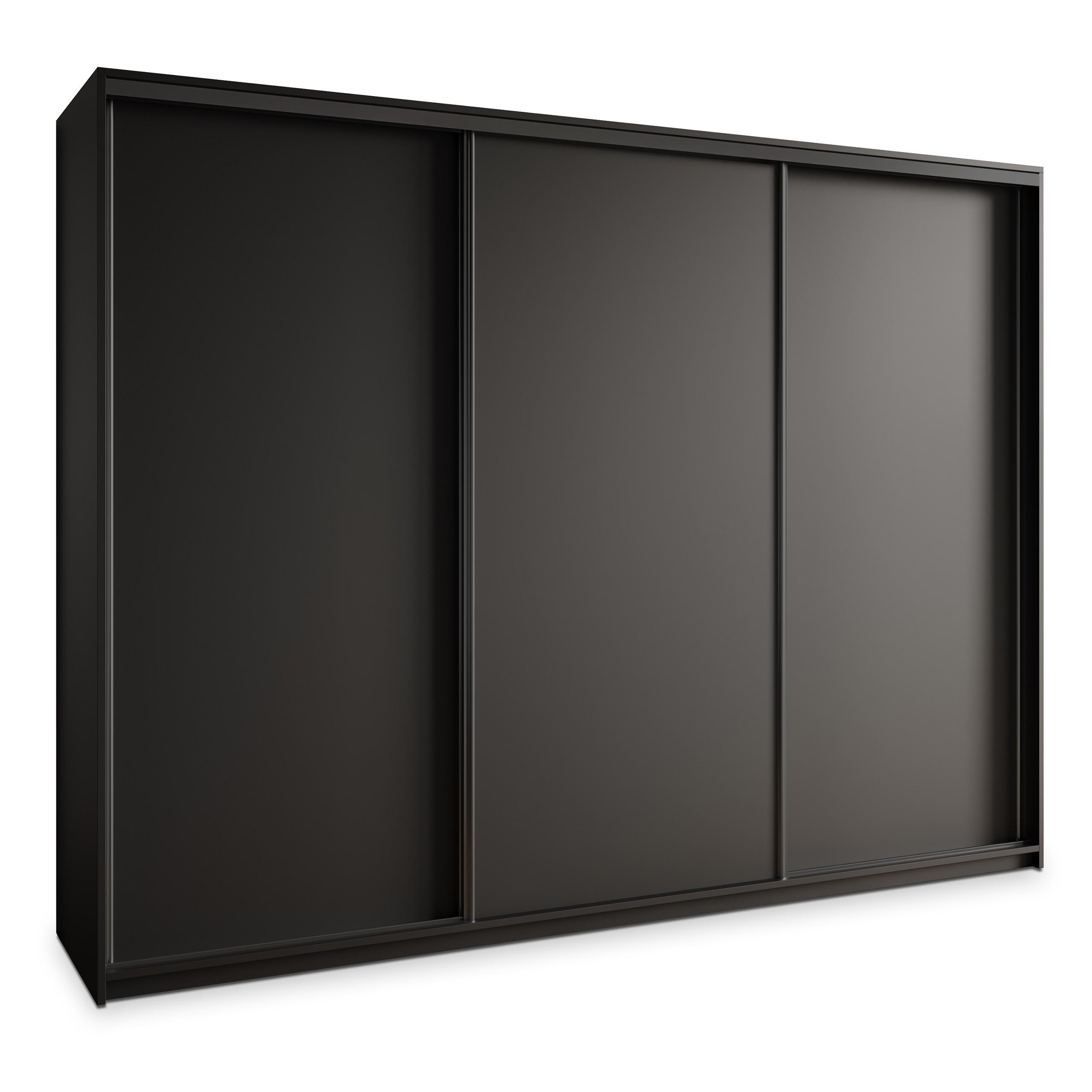 wohnli-moebel-suche-800001058614 Wohnli Möbelsuche - SCHWEBETÜRENSCHRANK NISSE 270/205/60 cm 3-türig Schwarz
