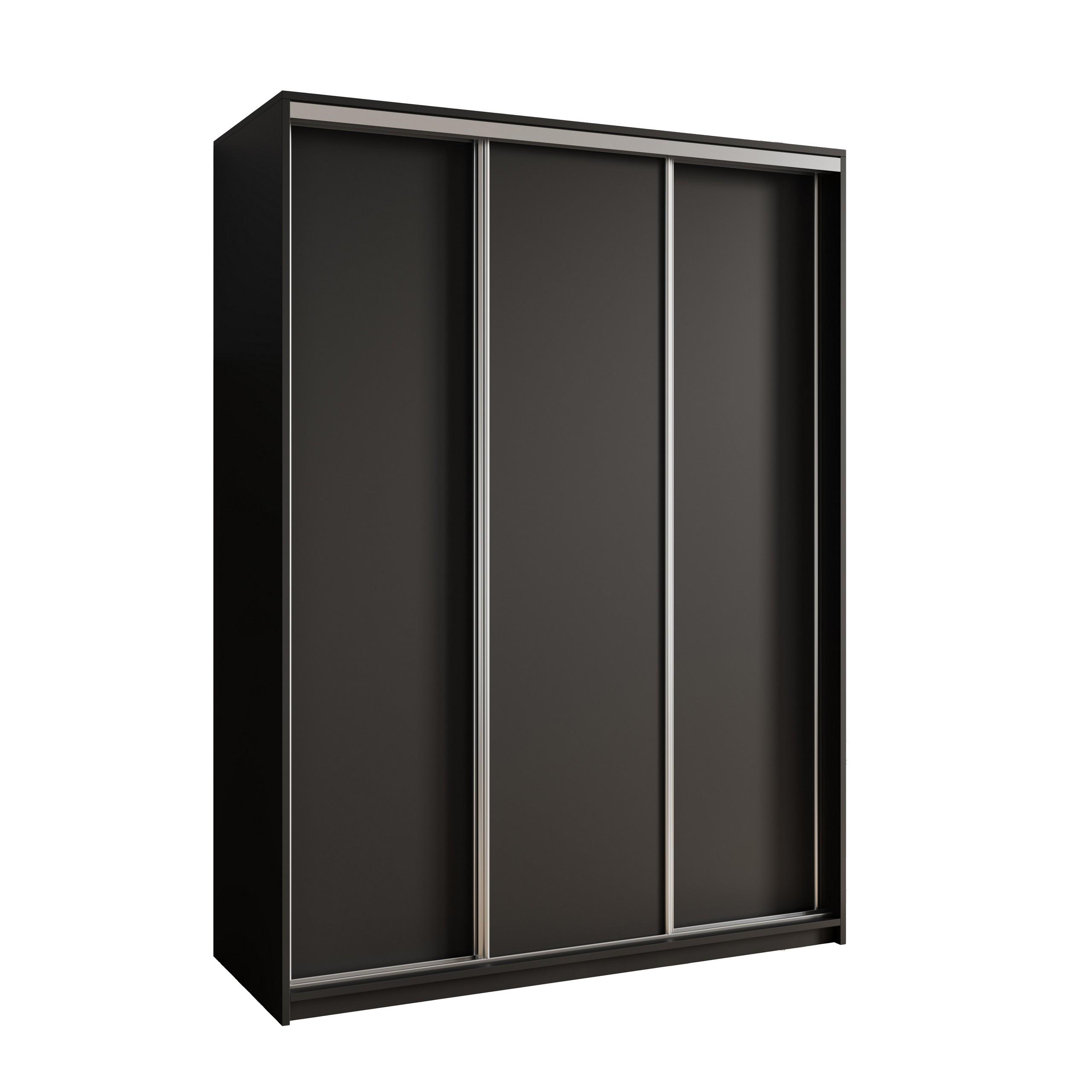 wohnli-moebel-suche-800001058722 Wohnli Möbelsuche - SCHWEBETÜRENSCHRANK NISSE 150/205/60 cm 3-türig Schwarz