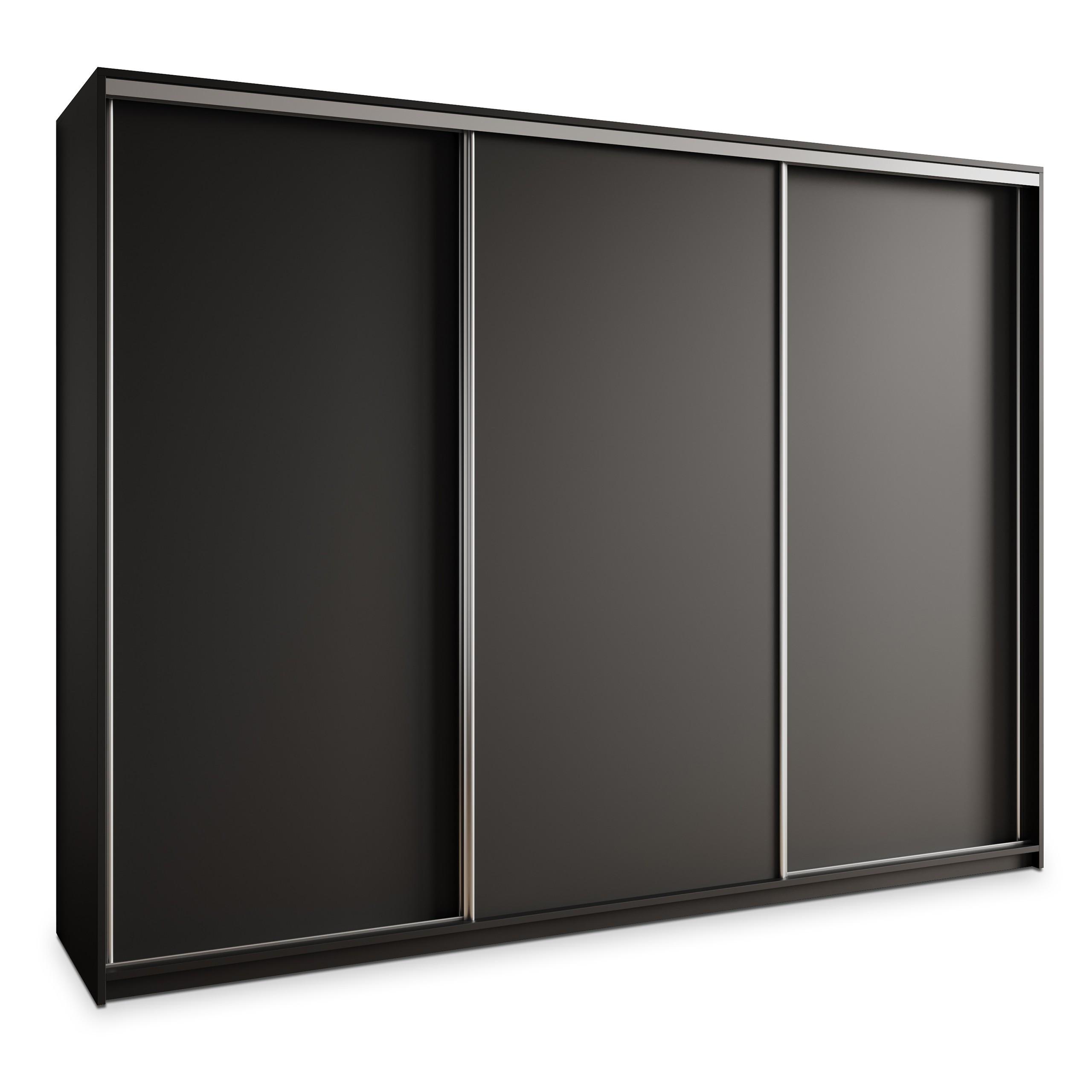 wohnli-moebel-suche-800001058781 Wohnli Möbelsuche - SCHWEBETÜRENSCHRANK NISSE 270/205/60 cm 3-türig Schwarz
