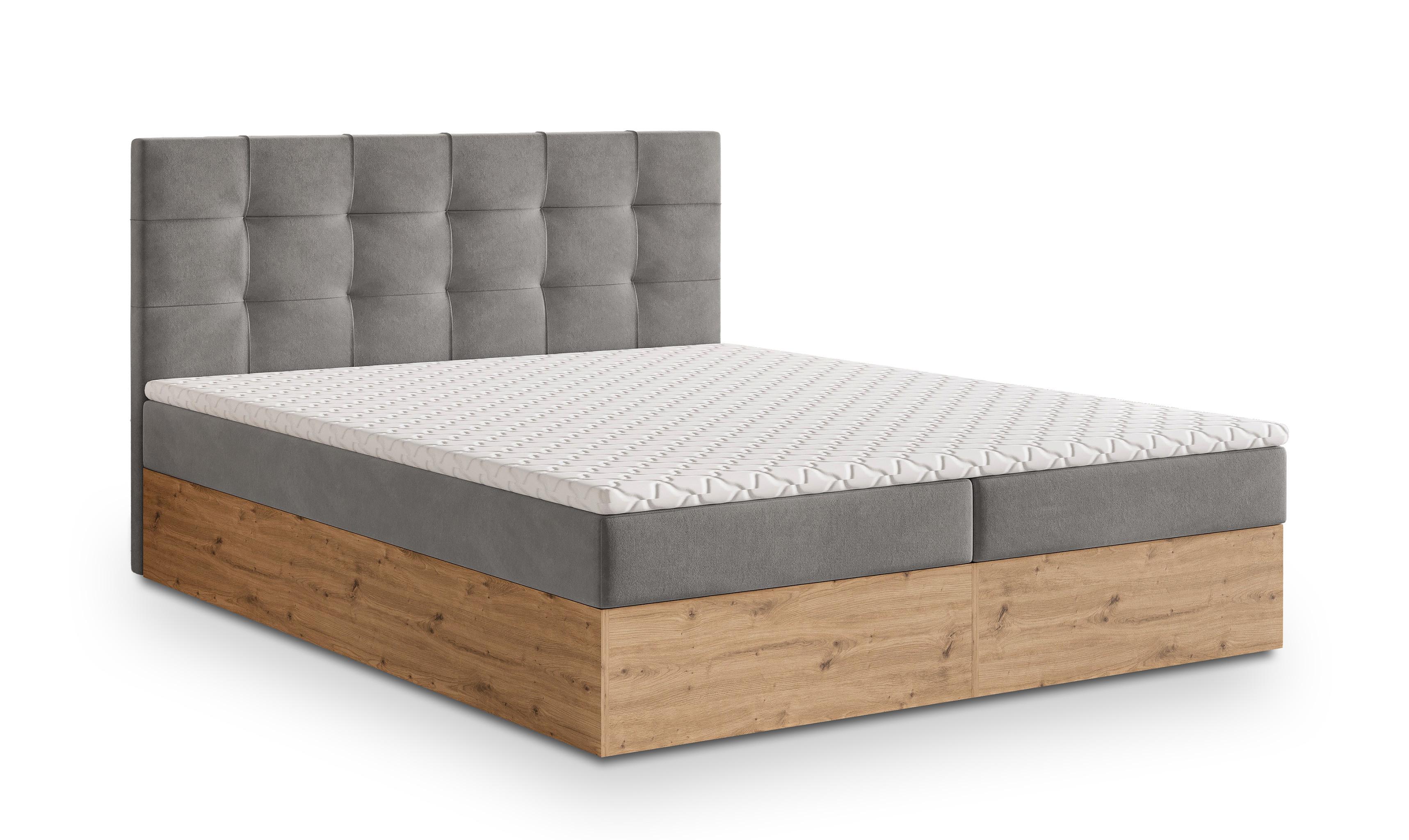 wohnli-moebel-suche-800001058813 Wohnli Möbelsuche - BOXBETT MOLVEN 180x200 cm mit Matratze und Topper - Grau
