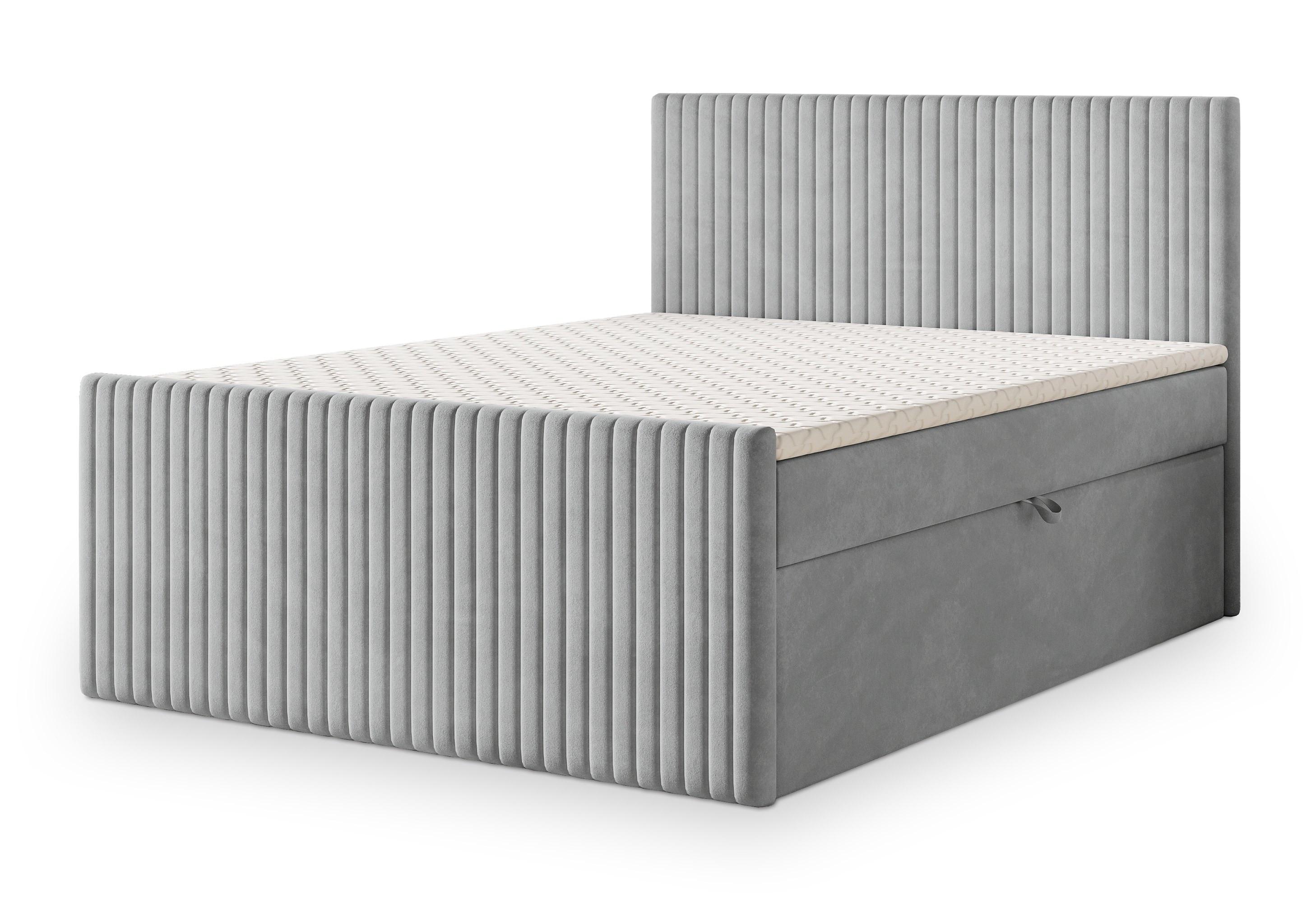 wohnli-moebel-suche-800001059059 Wohnli Möbelsuche - BOXBETT TERVAN 140x200 cm mit Matratze und Topper - Hellgrau