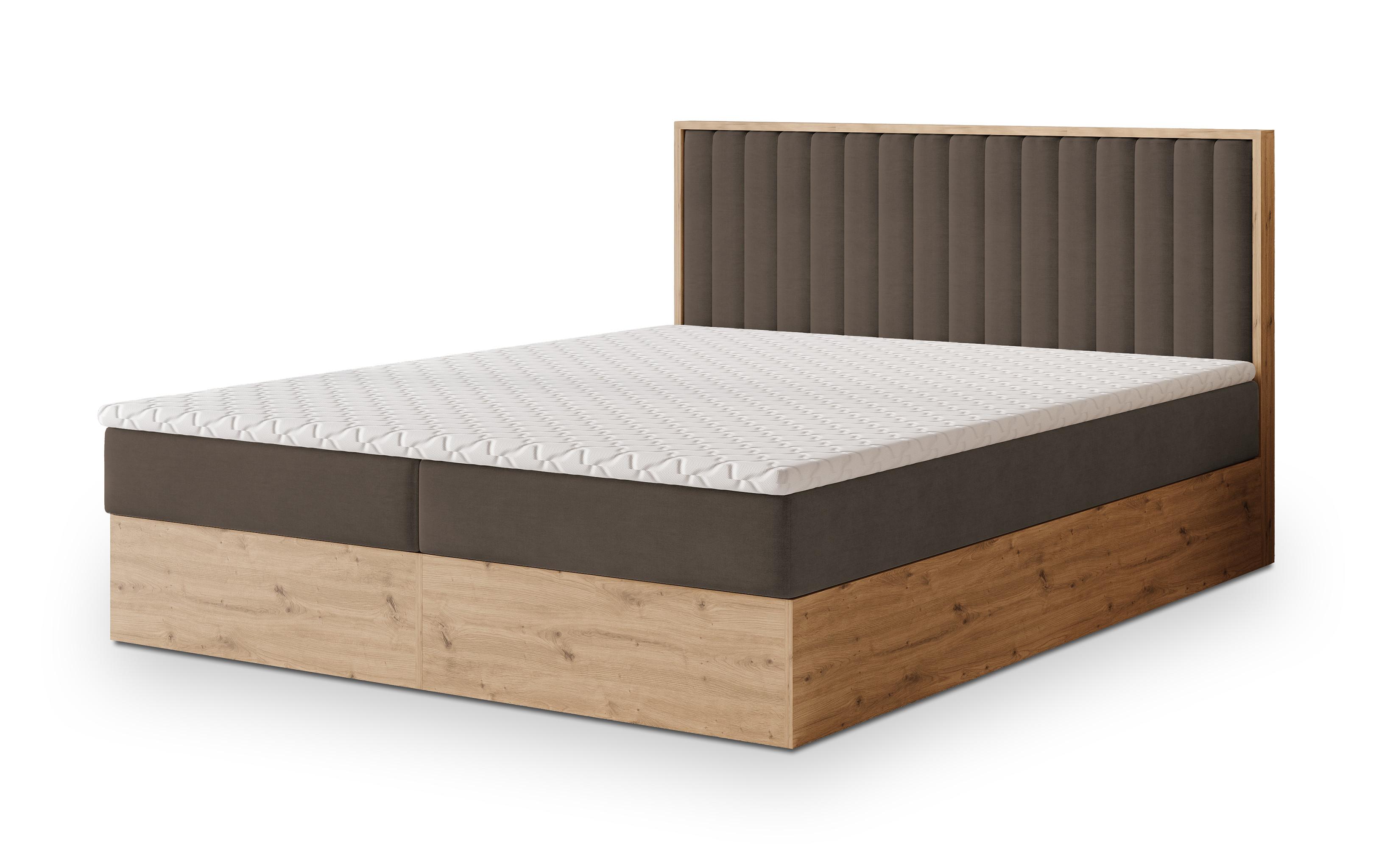 wohnli-moebel-suche-800001059078 Wohnli Möbelsuche - BOXBETT VARELI 140x200 cm mit Matratze und Topper - Braun