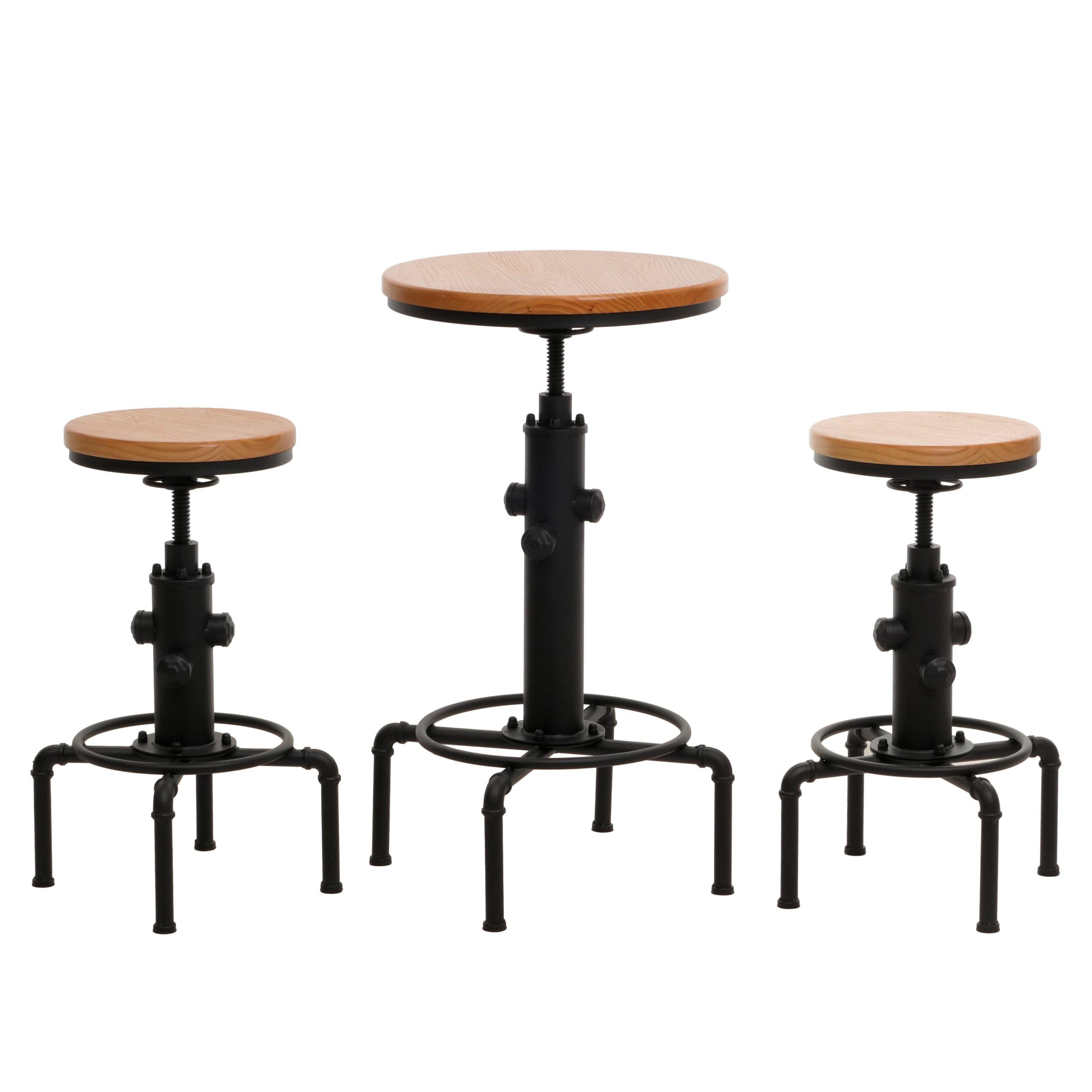 wohnli-moebel-suche-800001060901 Wohnli Möbelsuche - BARTISCH-SET rund Hellbraun 3er-Set