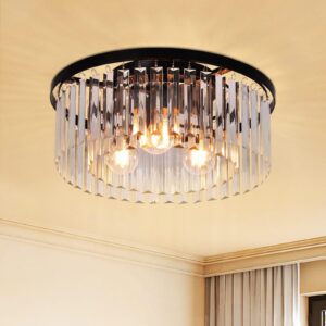 wohnli-moebel-suche-800001061205-1 DECKENLEUCHTE Zyrren 40/40/17 cm Deckenlampe Metall ZMH Lampen & Leuchten > LED-Leuchten > LED-Deckenleuchten Schwarz