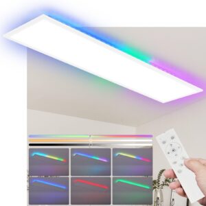 wohnli-moebel-suche-800001061208-1 LED-DECKENLEUCHTE Zavren 120/30/5.6 cm Deckenlampe Metall, Kunststoff ZMH Lampen & Leuchten > LED-Leuchten > LED-Deckenleuchten Weiß